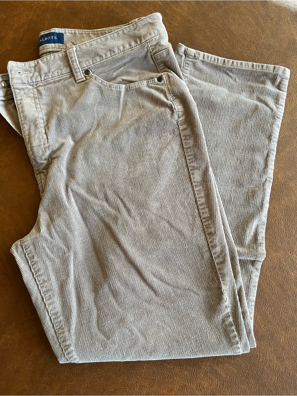 Talbots Light Grey Corduroys - Straight Leg